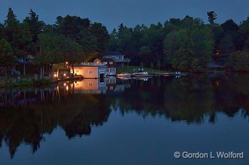 Boathouse In First Light_18407.jpg - Rideau Canal Waterway photographed at Rideau Ferry, Ontario, Canada.